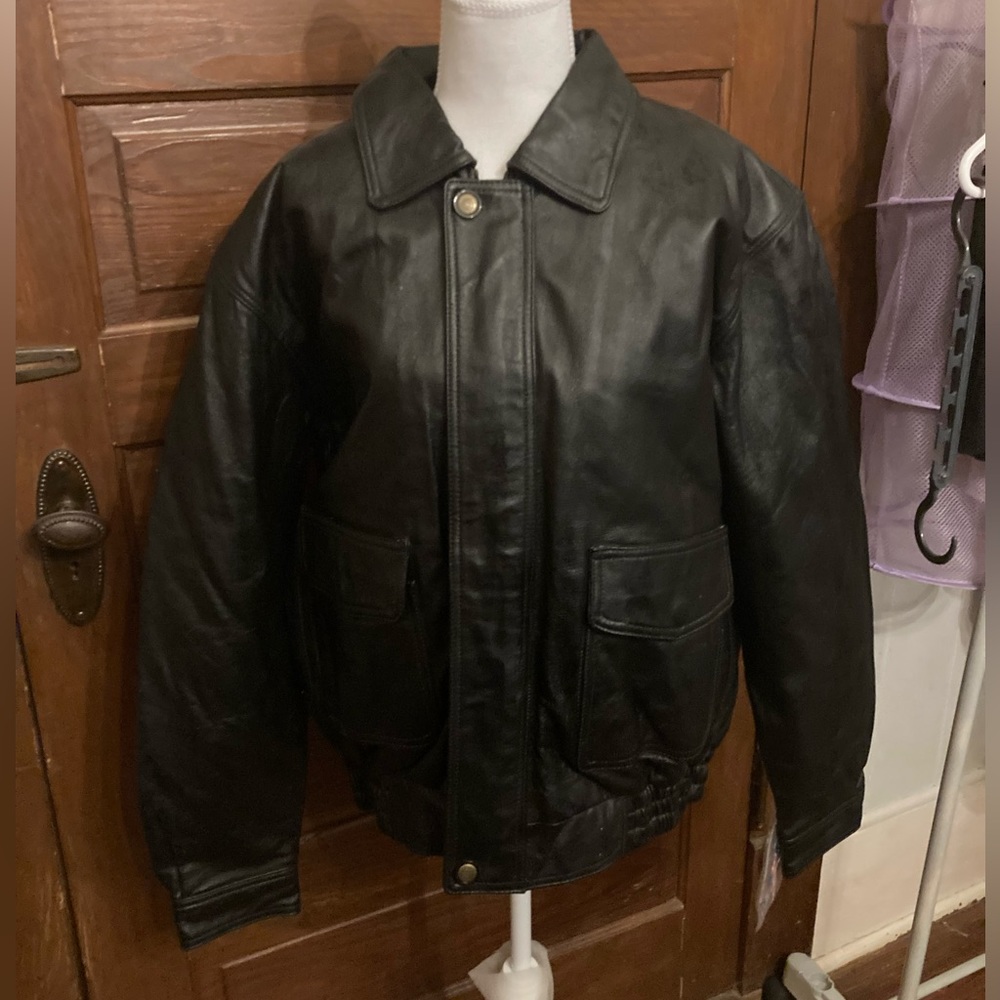 COPY - USA Leather Men's Black 'Classic Aviator' Bomber Leather Jacket NWT size…